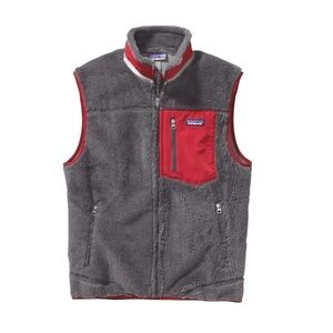 PATAGONIA Men's Classic Retro-X® Vest, gray and berry